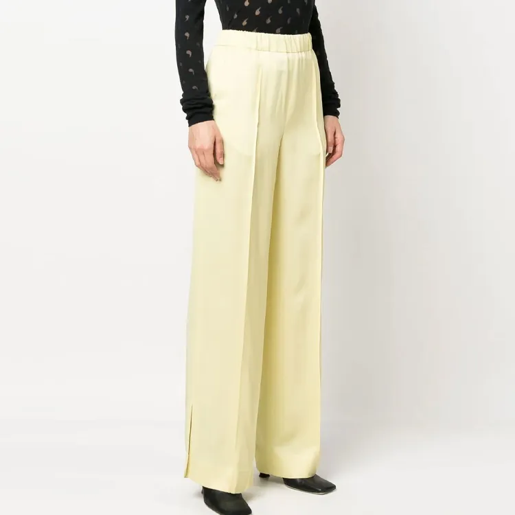 JIL SANDER High Waisted Yellow Trousers-3