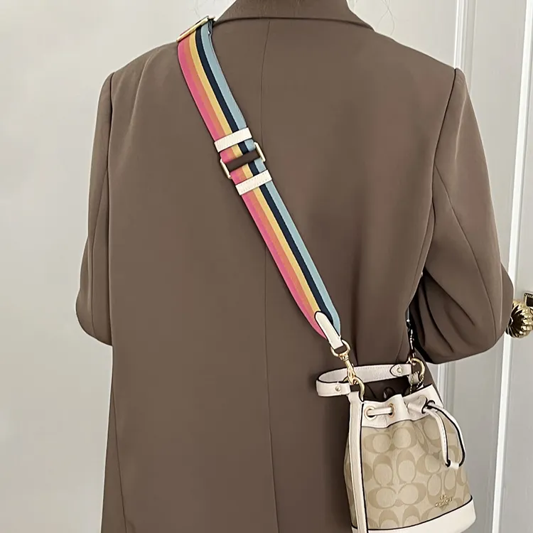 Luxury Care Artisan Workshop Canvas Bucket Bag Straps Women's Multicolor-5