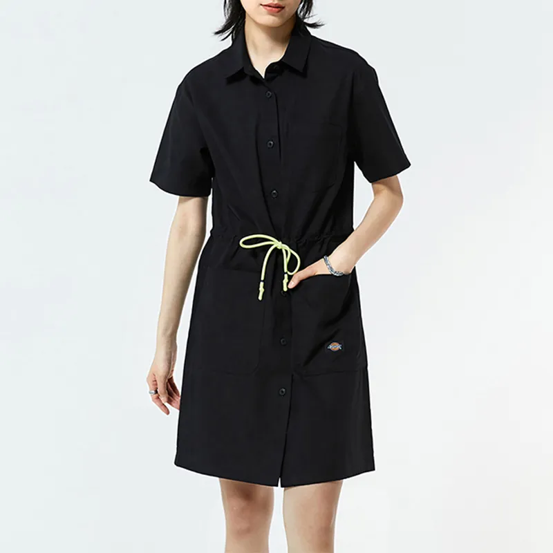 Dickies Short Sleeved Dresses Women's Black-1