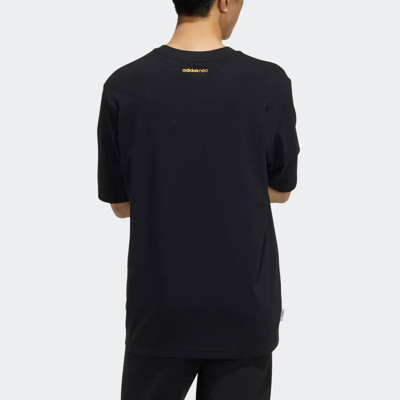 Adidas Neo Drop Shoulder Sleeve T-Shirt Men's Black-3