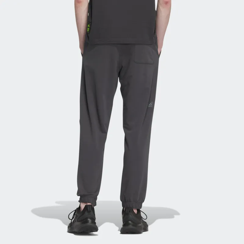 Adidas Knitted Sweatpants Men Solid Dark Gray-2