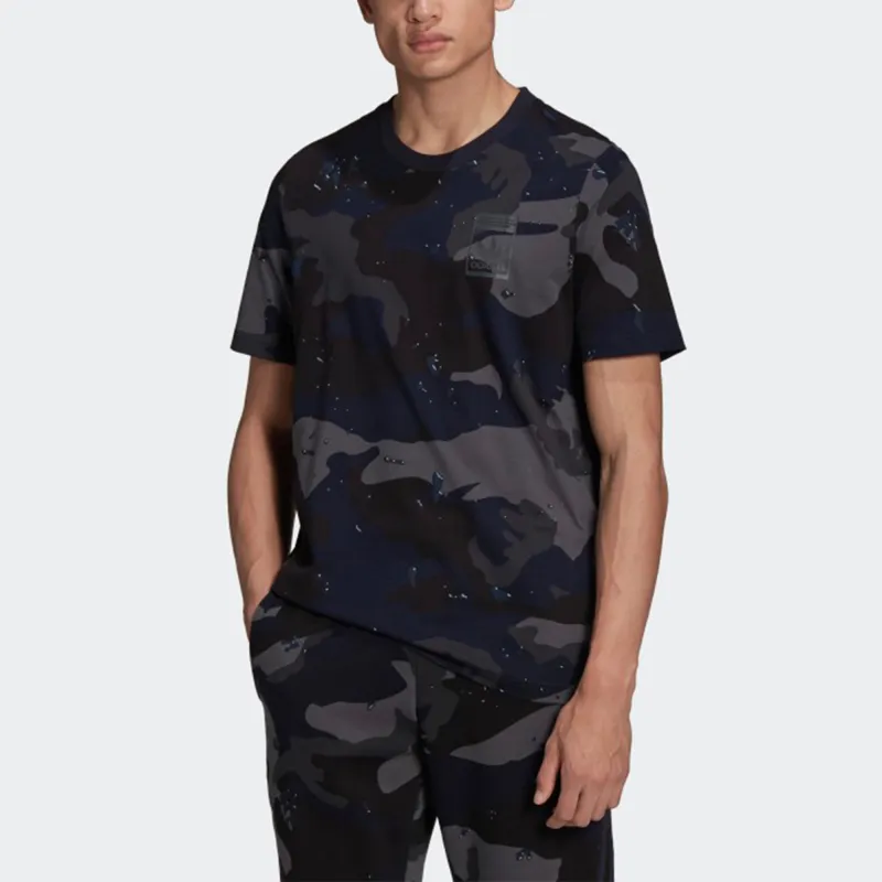 Adidas Originals T Shirts Men Navy Blue-1
