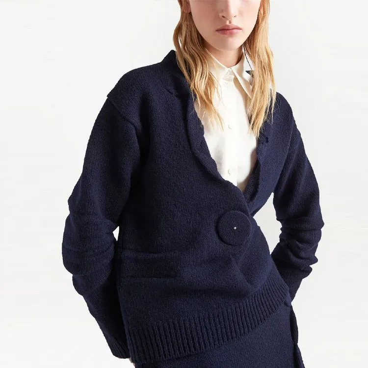 PRADA Jumbo Buttoned Knit Cardigan-3