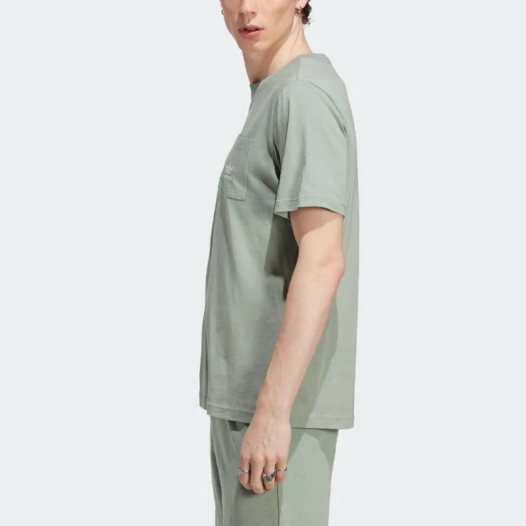 Adidas Originals Essentials T Shirts Men Dusty Green-3