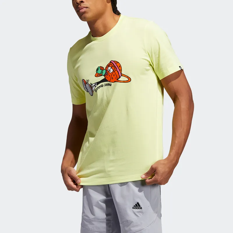Adidas T-Shirts Men Lemon-2