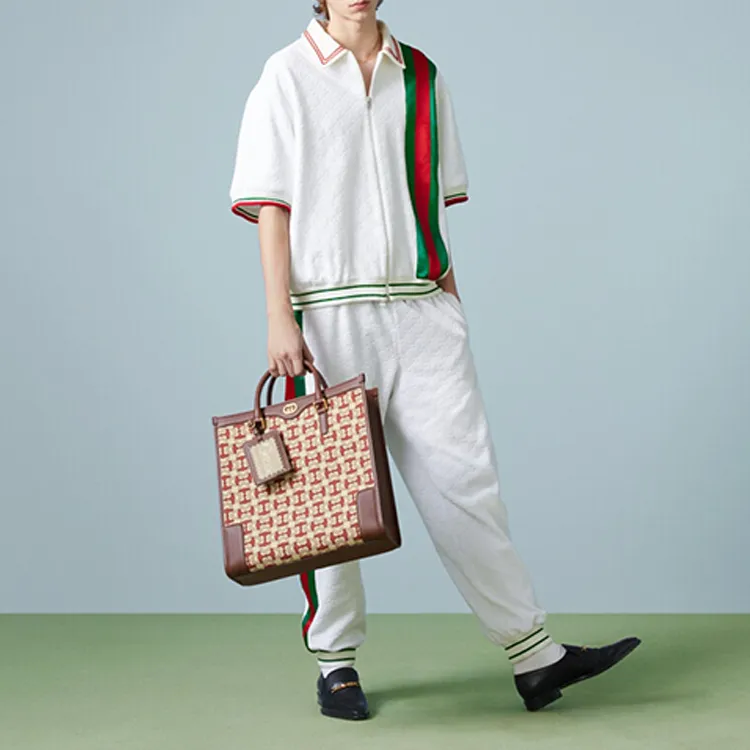 GUCCI SS23 Knitted Sports Pants Men's White-1