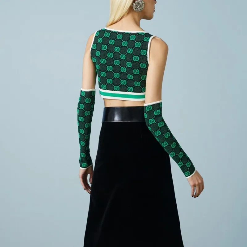 GUCCI Tank Tops Women's Green-2