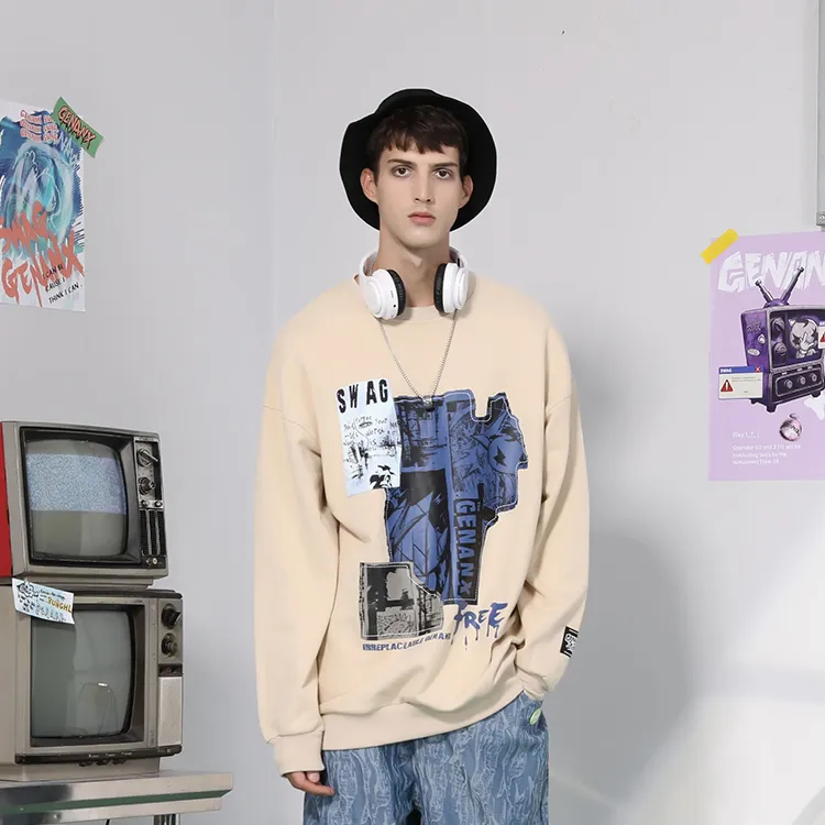 GENANX Crew Neck Loose Fit Regular Sweatshirt Unisex-8
