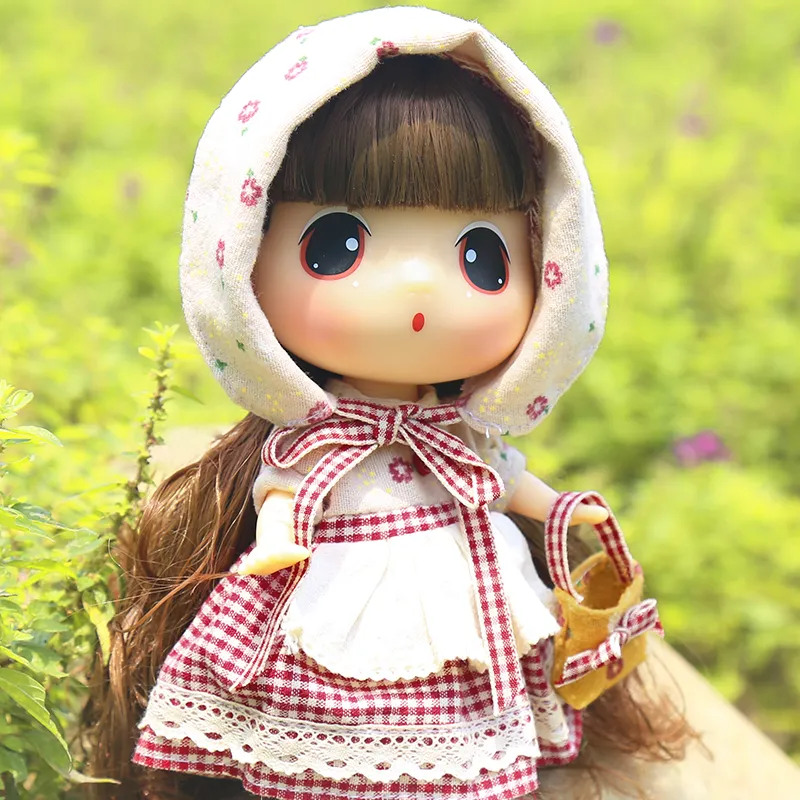 Ddung Winter Camellia Floral Dress In Pastoral Style Doll 18cm Ball Jointed Dolls-5