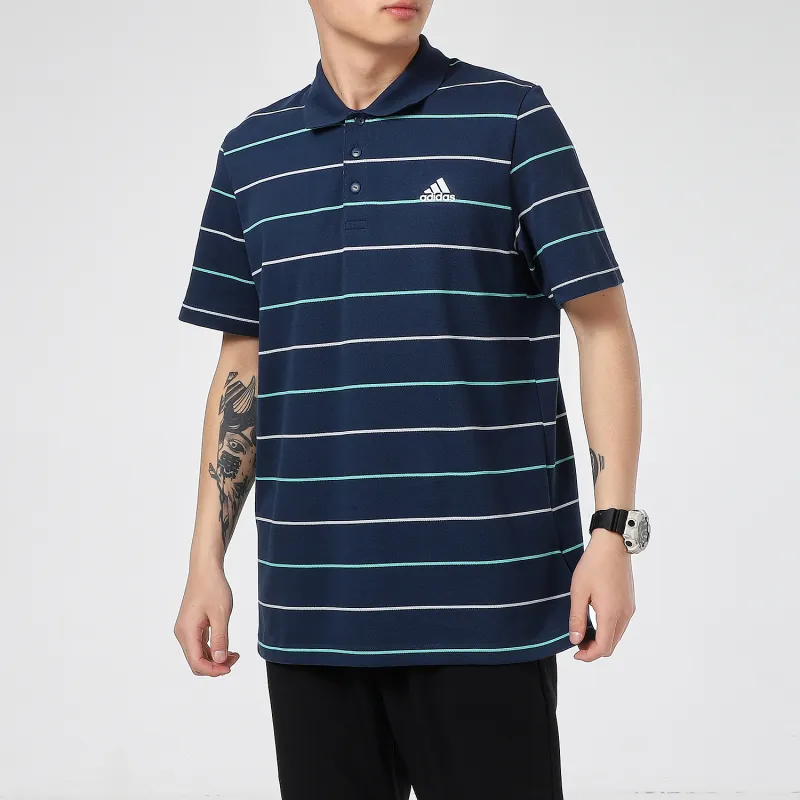 Adidas Polo Shirts Men Navy Blue-3