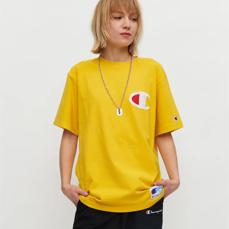 Champion T Shirt Japan Version Unisex Yellow-5