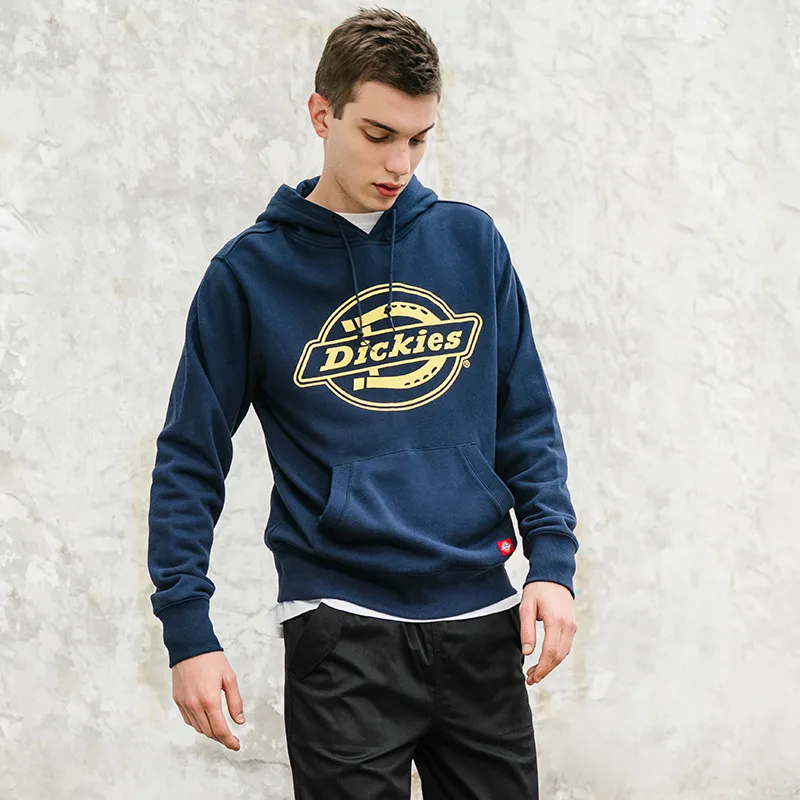 Dickies Hooded Regular Sweatshirt Men's Dark Navy Blue-3