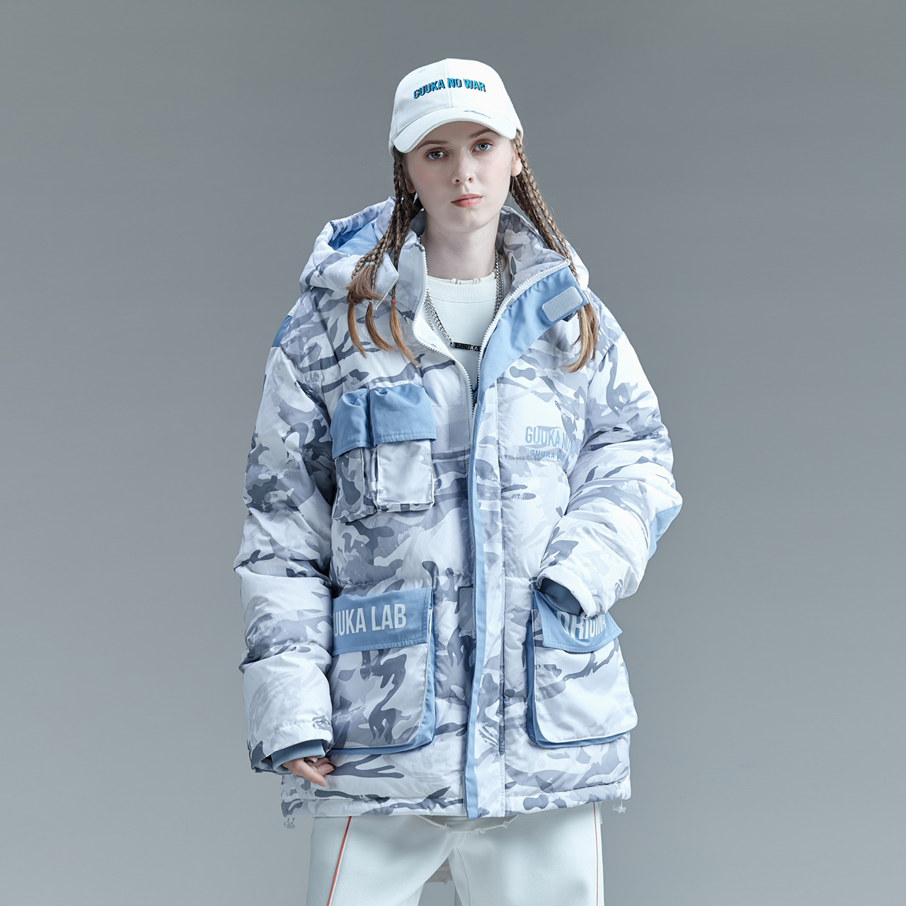 Guuka Down Jackets Unisex Light Gray - Cheap Rcj Jordan Outlet