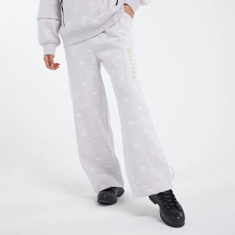 BURTON ANALOG AG Knitted Sweatpants Women's Light Purple Floral Pattern-2