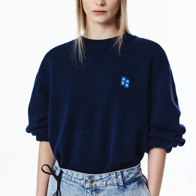 ADER ERROR Tetris-appliqué Fine-knit Jumper-4