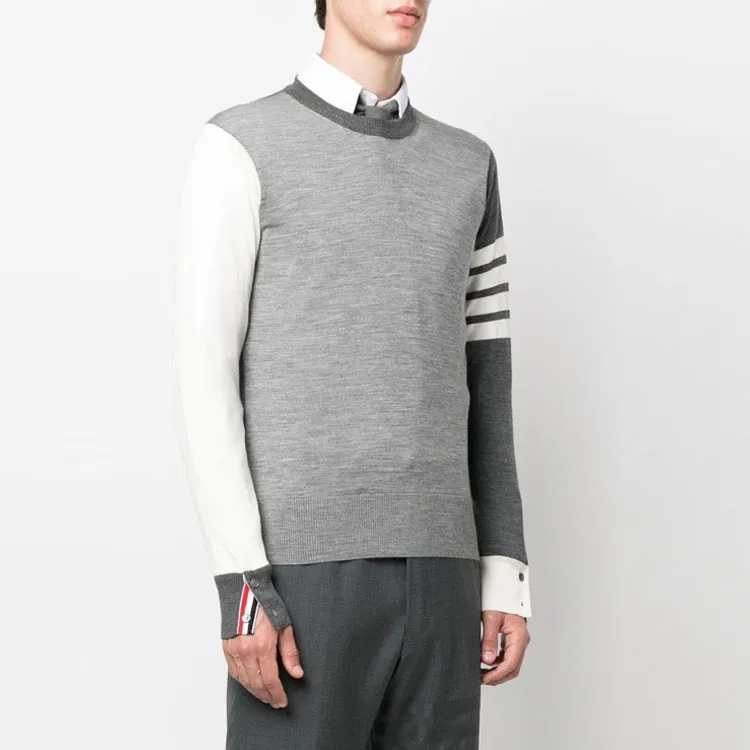 THOM BROWNE Sweaters Men Gray-3