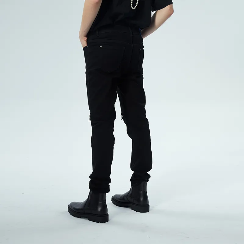 YLDP Straight Jeans Unisex Black-3