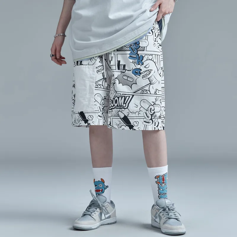 Guuka Casual Shorts Unisex White-5
