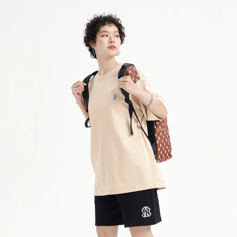 MLB Set in Sleeve T Shirt Unisex Sandy Brown-6