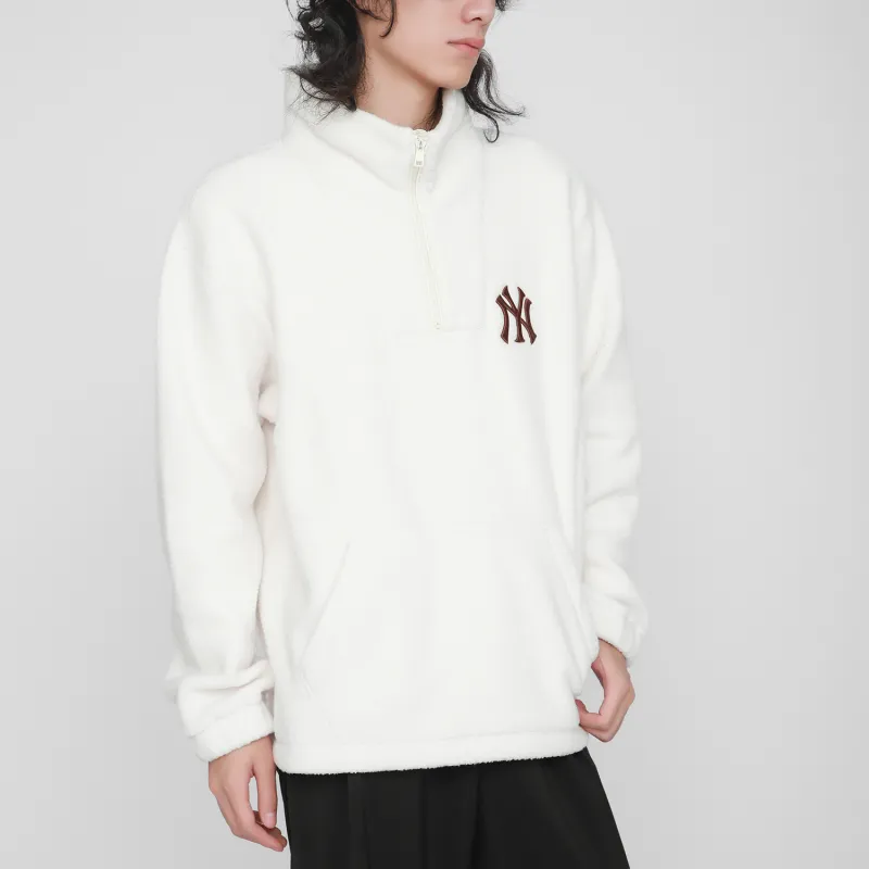 MLB New York Yankees Sweatshirts Unisex Cream-3