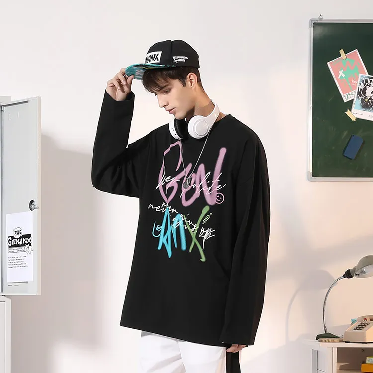 GENANX Straight Long Sleeved T Shirt Unisex-2