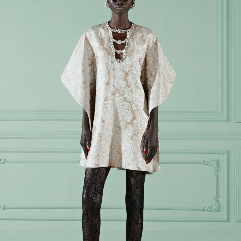 GUCCI Floral jacquard Mini Dress-1