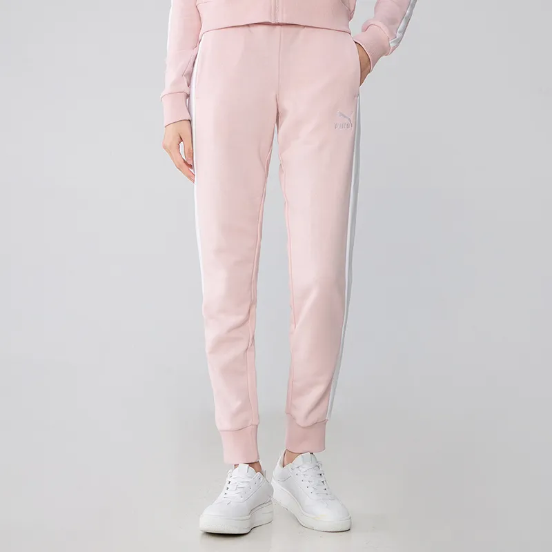PUMA Knitted Sports Pants Women's Pink-3