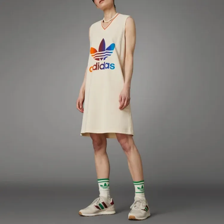 Adidas Originals 70s Sleeveless Dress Women's Beige-3