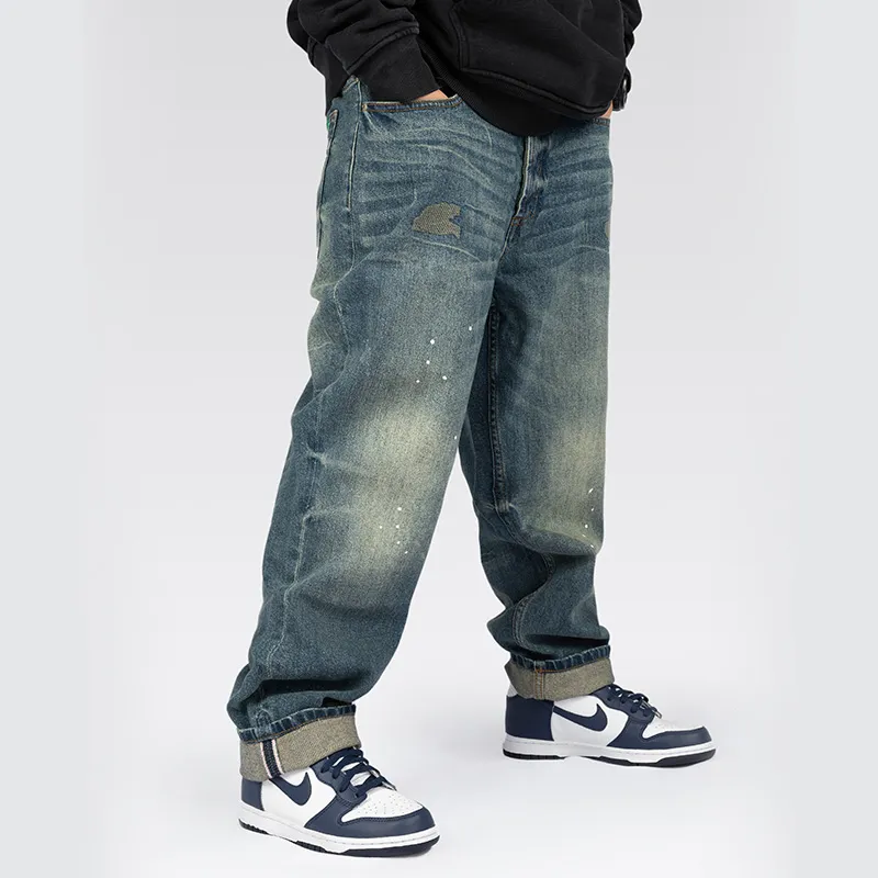JRs Tapered Pants Jeans Unisex Denim Blue-5