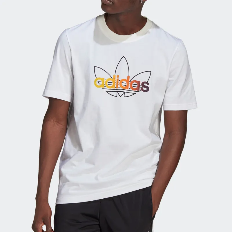 Adidas Originals Set in Sleeve T Shirt Men's White-2