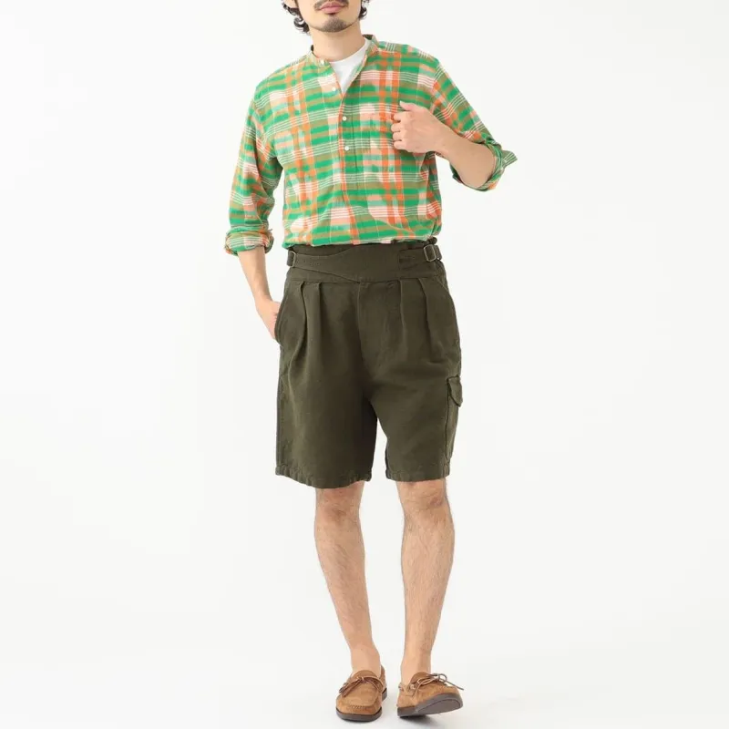 Beams Casual Shorts Men Olive Green-4