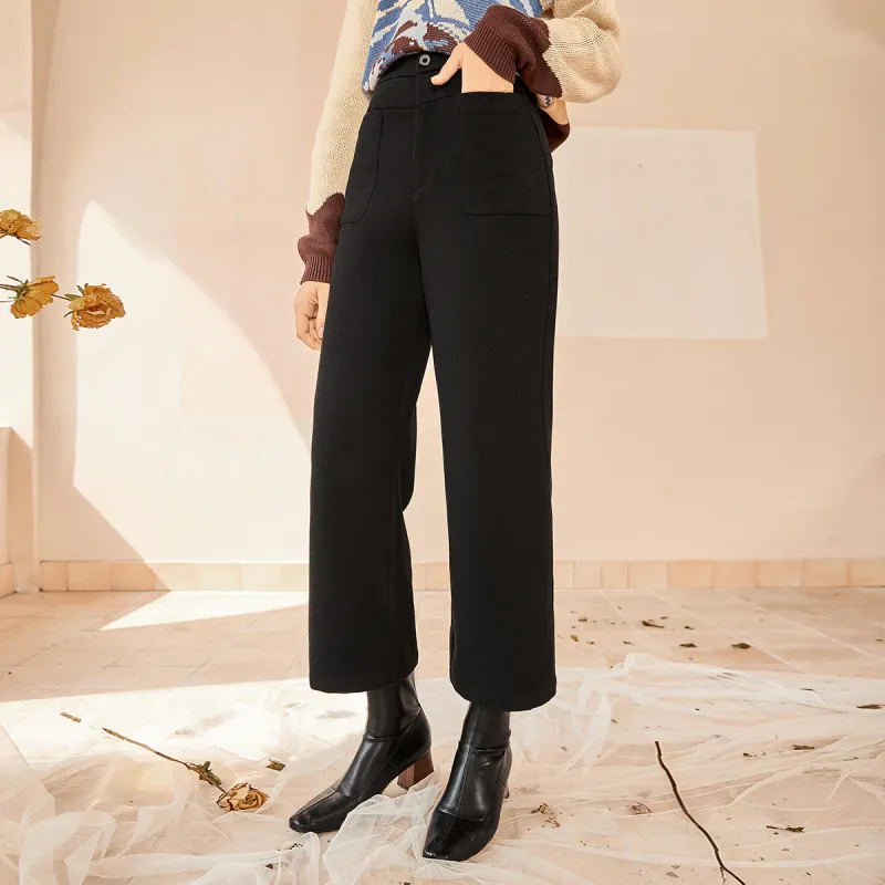 MEETLADY Straight Casual Pants Women's-3