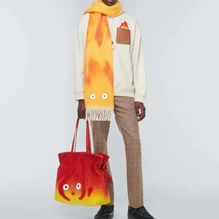 LOEWE Knit Scarves Men Orange-4