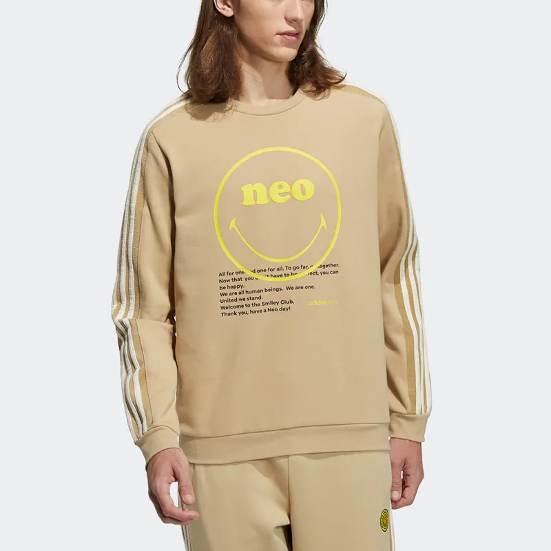 Smiley X Adidas Neo Sweatshirts Men Khaki-1