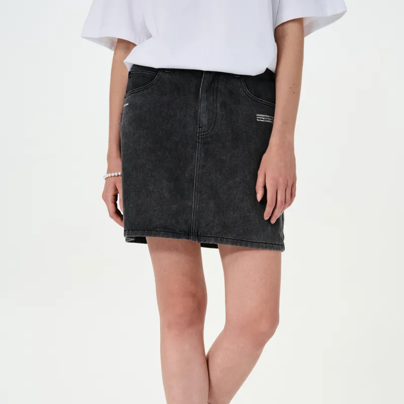 FPA Denim Short Skirts Women's Black Gray-2