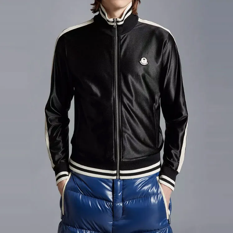 Moncler X Palm Angels Shiny Zip Up Sweatshirt-2