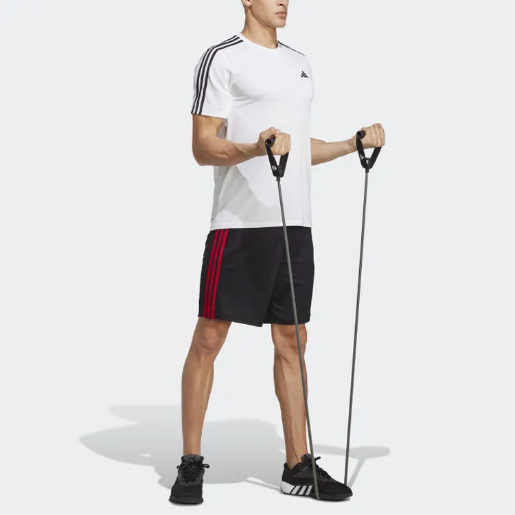 Adidas Essential Casual Shorts Men Black Red-3