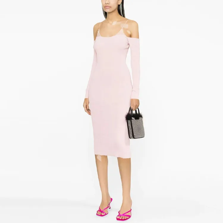 Blumarine Long-Sleeved Dresses Women's Pink-1