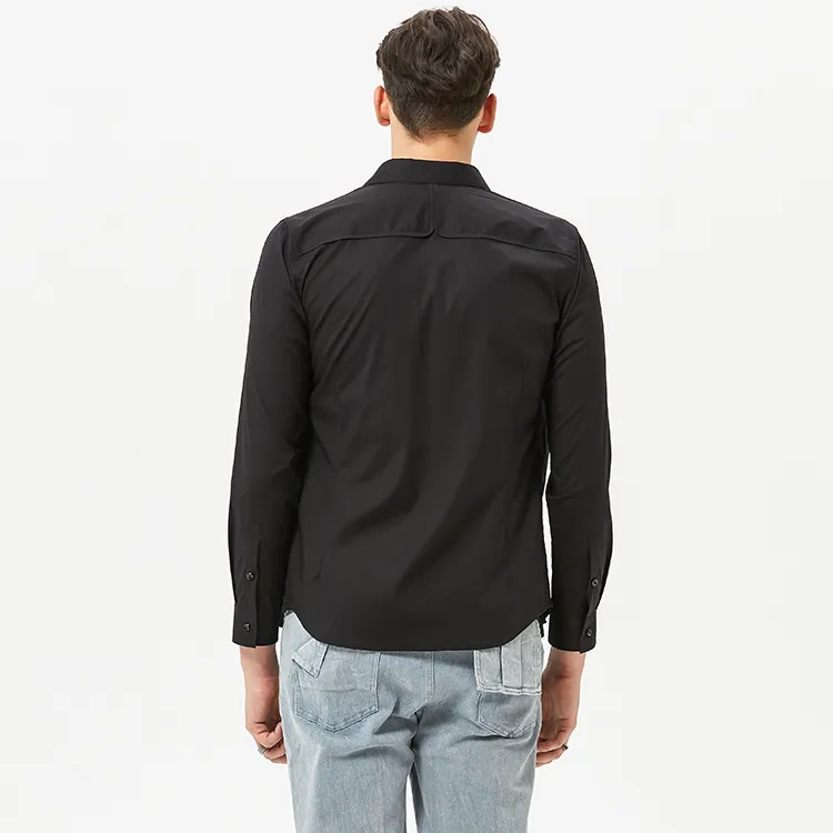 DAVID NAMAN Shirts Men Black-4