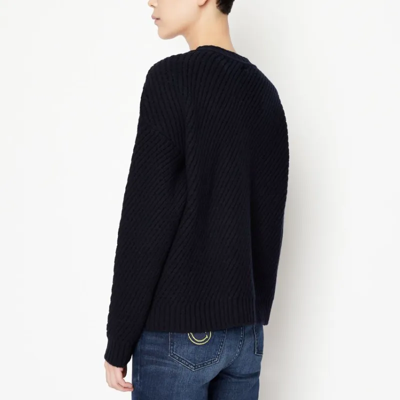 Smileyworld X ARMANI EXCHANGE ARMANI EXCHANGE X SmileyWorld Knitwear Women's Dark Blue-1