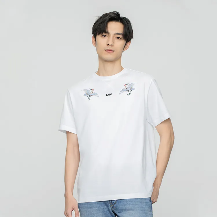 Lee SS22 Straight T-Shirt Men's White-2