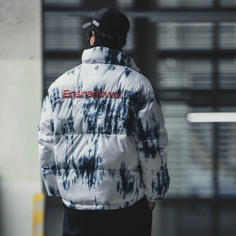ENSHADOWER Puffer Jacket Unisex White Blue-2