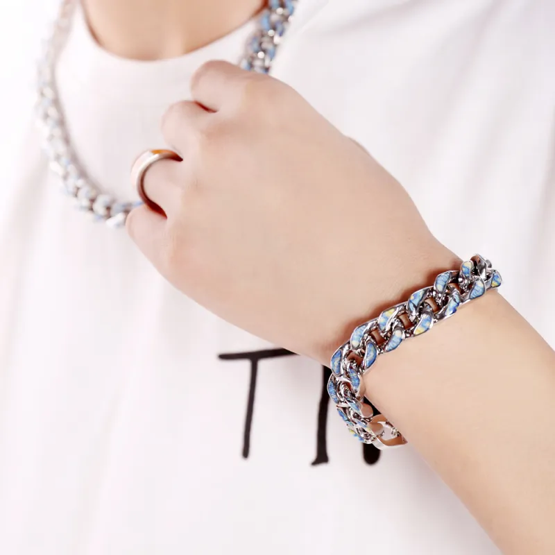 cooraree Unisex Hiphop Bracelet Cuban HPC-4