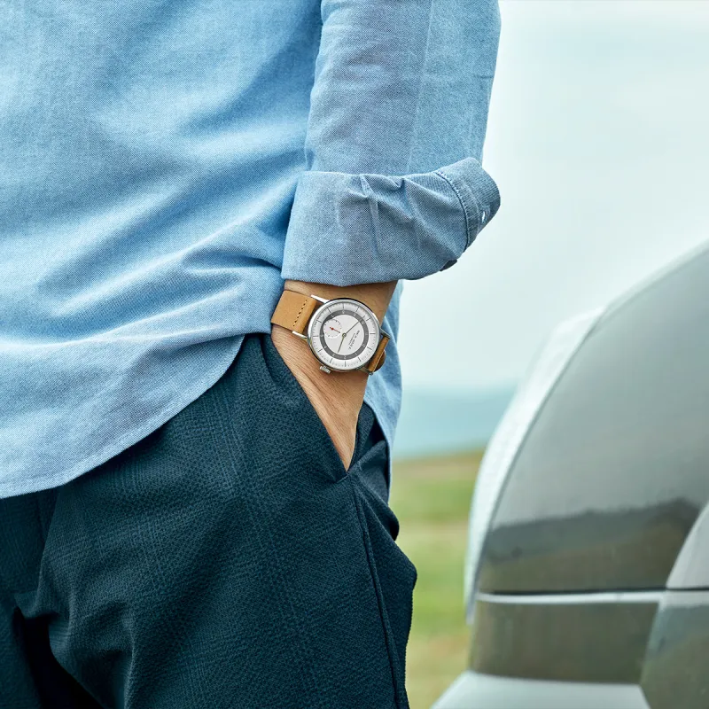 Sea Gull Automatic Mechanical Movement Cow Leather Strap Watch Men's Watches White Dial-5