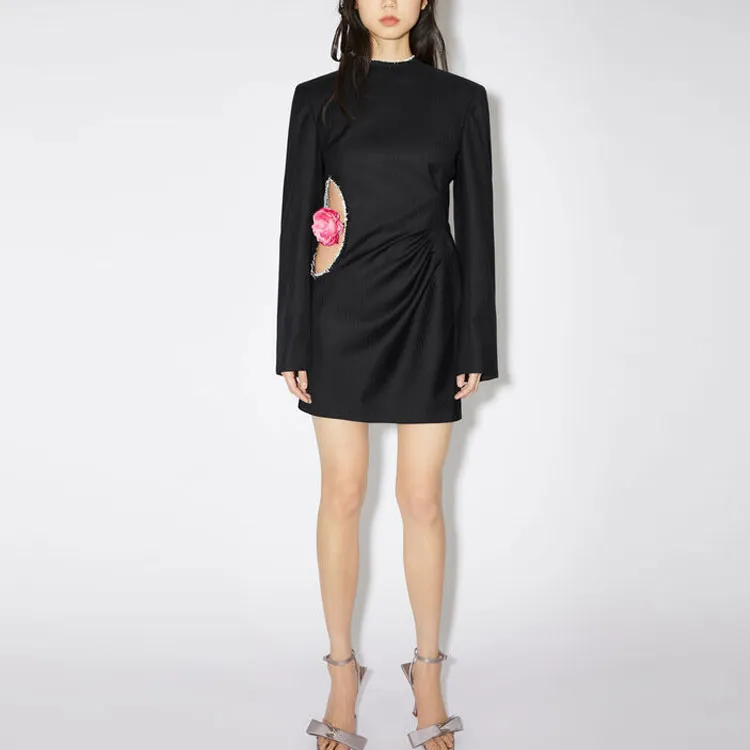 Acne Studios Long Sleeved Dresses Women's Black-1