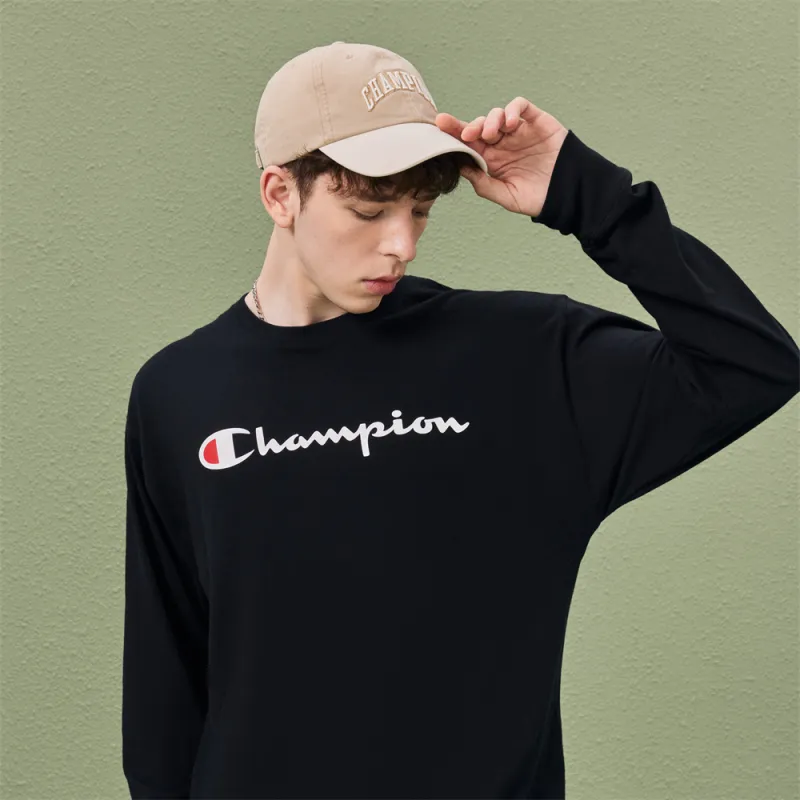 Champion Script Full Chest Logo Crewneck Sweatshirt-6