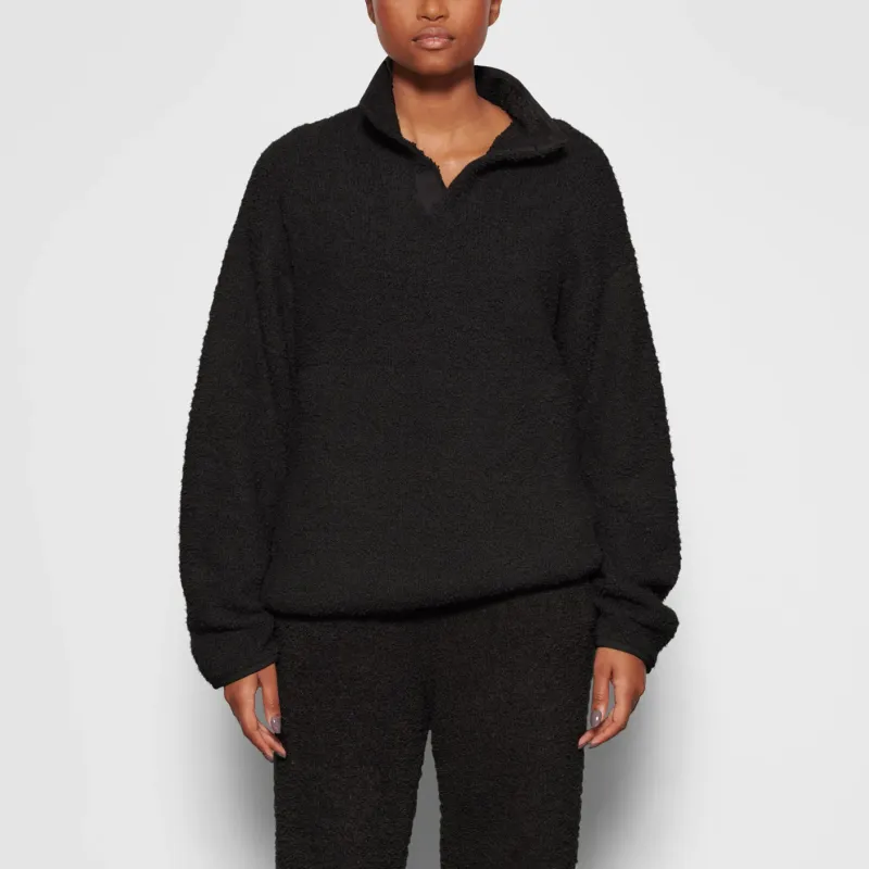Skims Cozy Knit Pullover Onyx-1