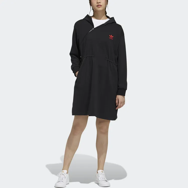 Adidas Originals Long Sleeved Dresses Women's Black-1