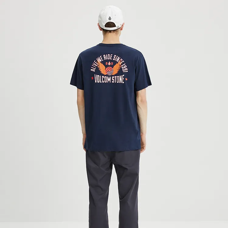 VOLCOM T-Shirts Men Navy Blue-2