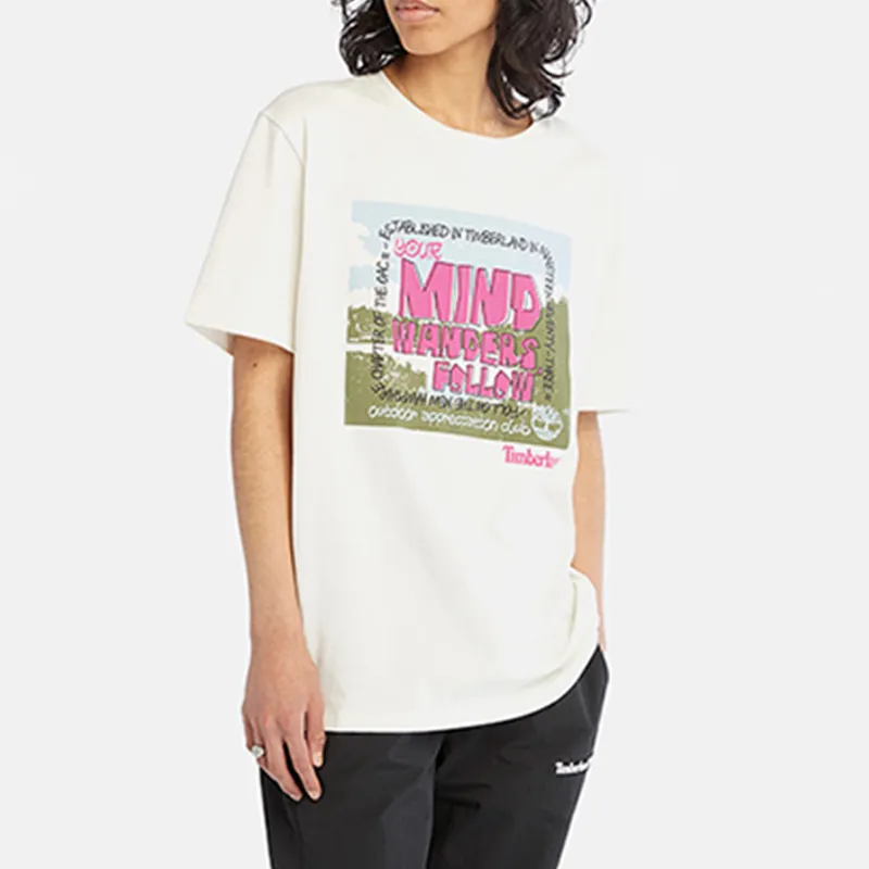 Timberland T Shirt Unisex Vintage White-3